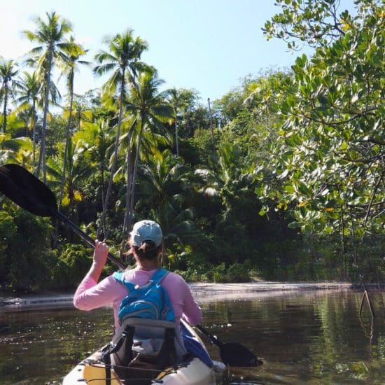 girl kayaking
